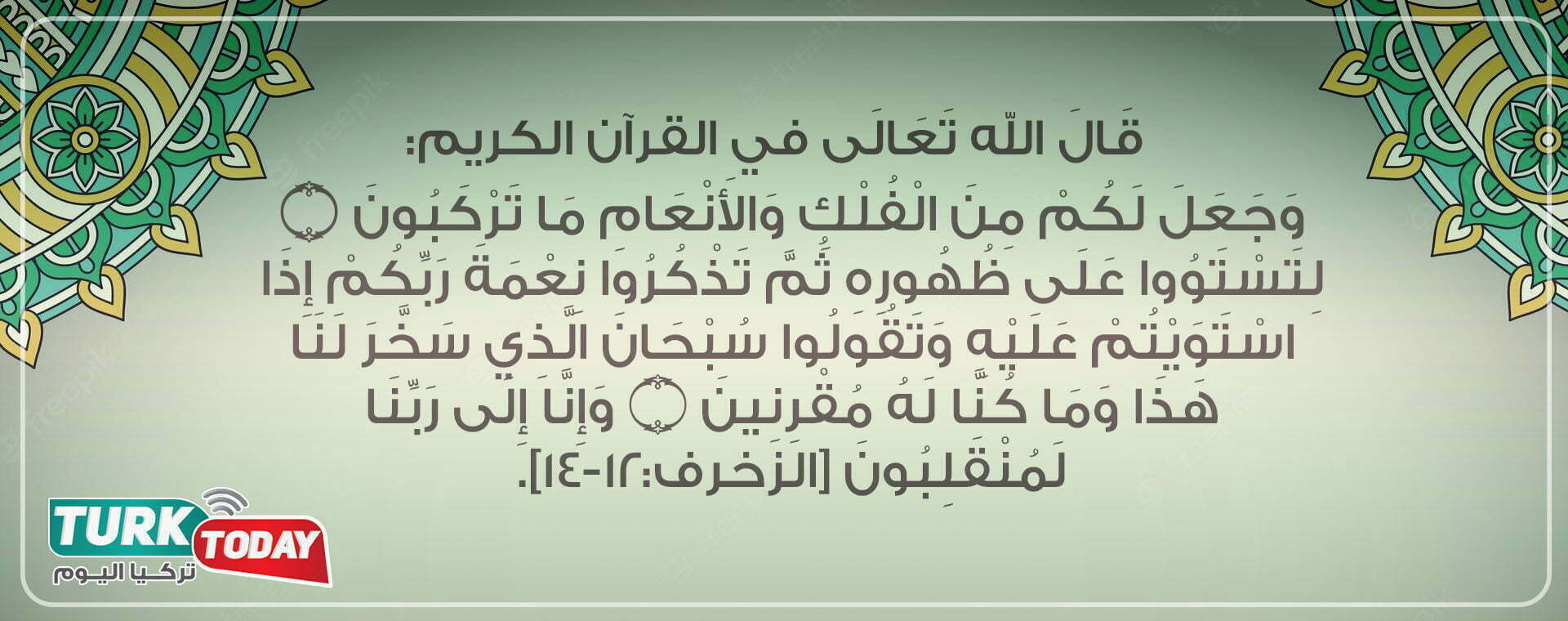وجعل لكم من الفلك والانعام ما تركبون -- الزخرف 12